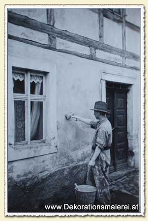 Historische Foto 'Kalkfarben Anstrich, Kalkfarbenanstrich'